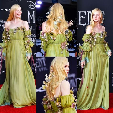 Fantasy Dress, Elle Fanning, Maleficent, Celebrity Outfits, Fantasy Fashion, Looks Vintage, Beautiful Gowns, Fancy Dresses, Costume Design