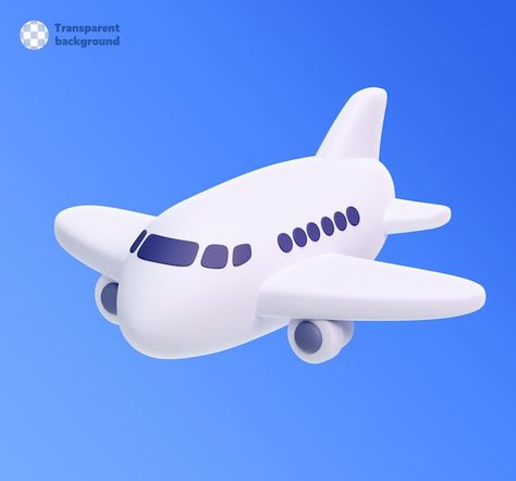 PSD 3d airplane illustration transparent... | Premium Psd #Freepik #psd #travel-plane #travel-passport #flight #air-travel Plane Illustration, Plane 3d, 3d Airplane, Flight Design, Airplane Illustration, Airplane Icon, Travel Plane, Plane Design, Billboard Signs