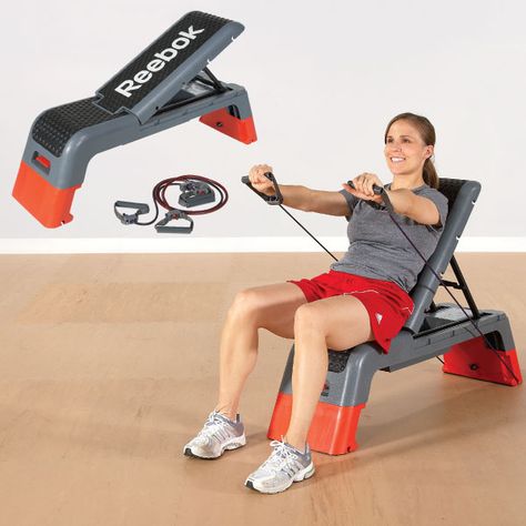 Reebok Deck Gym Station, Step Workouts, Incline Decline Bench, Fitness Equipment Design, Full Body Training, Upper Abs, Fitness Gadgets, Workout Exercises, Step Workout