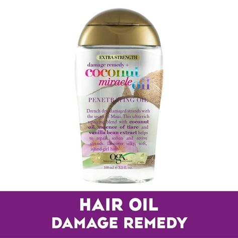 Coconut Miracle Oil, Ogx Hair, High Volume Hair, Tame Frizzy Hair, Ogx Hair Products, Hair Washing Routine, Maybelline Falsies, Stop Hair Breakage, Coconut Oil Skin Care