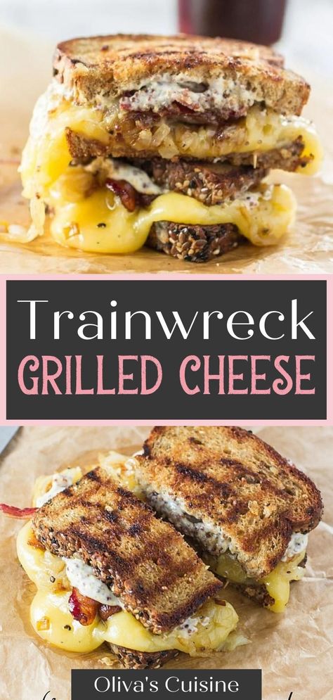 Loaded Grilled Cheese, Whiskey Bacon, The Best Grilled Cheese, Onion Grilled Cheese, Maple Whiskey, Grilled Cheese Recipe, Bacon Grilled Cheese, Gourmet Grilled Cheese, Best Grilled Cheese