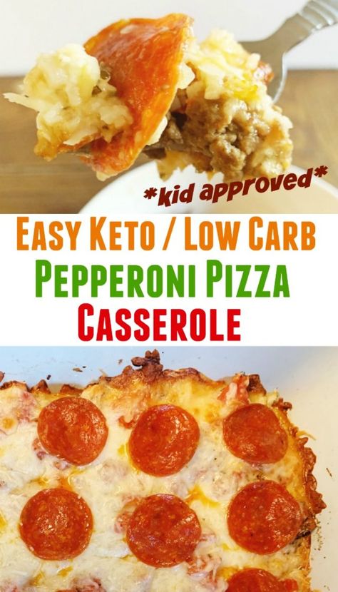 Easy Casserole Dinner, Pepperoni Casserole, Vegetables Casserole, Keto Pepperoni Pizza, Keto Pepperoni, Pepperoni Pizza Casserole, Dinner Pizza, Dinner Quick, Easy Dinner Casseroles