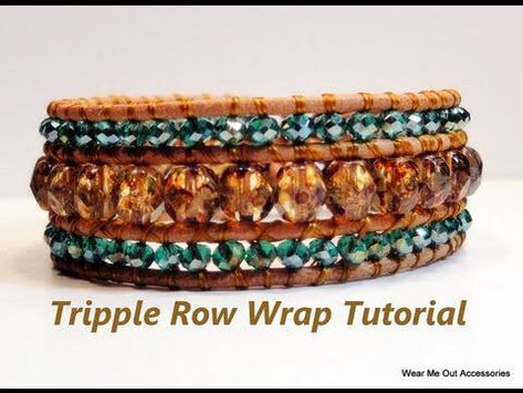 Leather Wrap Bracelet Tutorial, Leather Bracelet Tutorial, Wrap Bracelet Tutorial, Wrap Armband, Friend Bracelet, Beaded Leather Wraps, Micro Macramé, Wrap Bracelets, Homemade Jewelry