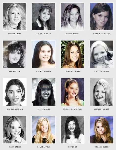 High School Yearbook Photos, Funny Yearbook, High School Pictures, Celebrity Yearbook Photos, Yearbook Pictures, Yearbook Design, Celebrities Then And Now, High School Yearbook, Young Celebrities