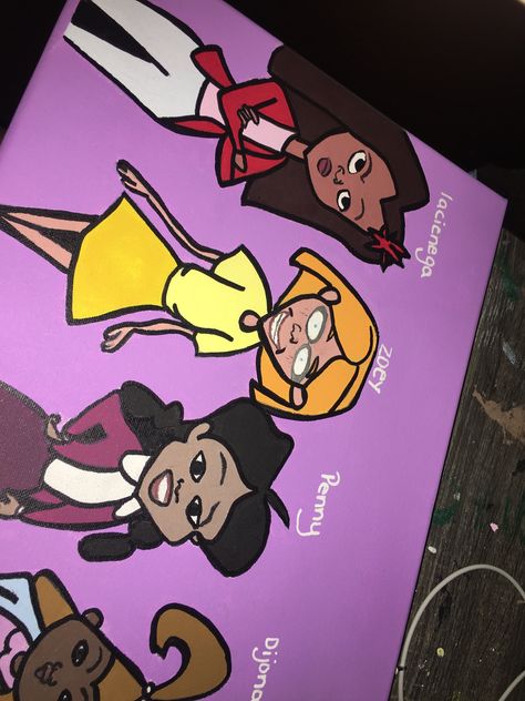 The Proud Family Painting, Penny Proud Painting, Proud Family Paintings, Painting Cartoon, Proud Family, Cartoon Edits, Family Painting, Easy Canvas, Easy Canvas Art