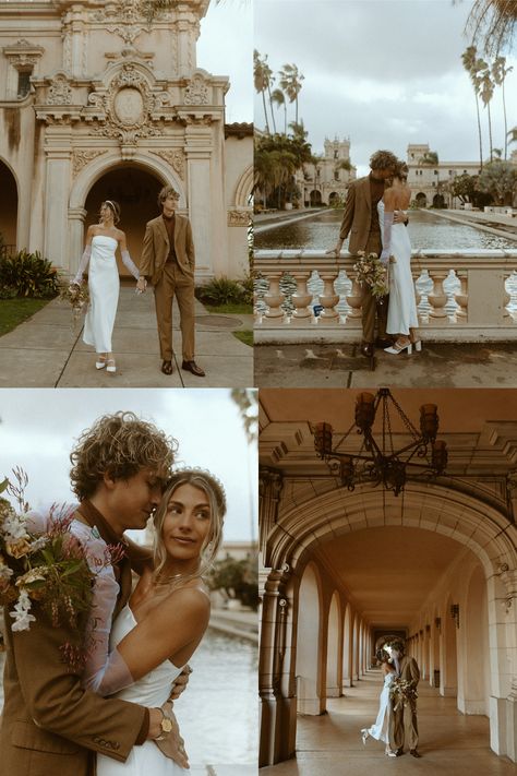 Engagement Photo San Diego, San Diego Elopement Locations, Courthouse Wedding San Diego, Proposal Ideas San Diego, California Courthouse Wedding, San Diego City Hall Wedding, Park Elopement Photos, Engagement Photoshoot Locations, Old Hollywood Elopement