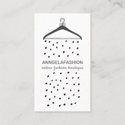 Business Card Fashion, Fashion Business Card, Girly Boutique, Hanger Logo, Fashion Business Cards, Stylist Business Cards, Stylist Fashion, Independent Consultant, Logo Business