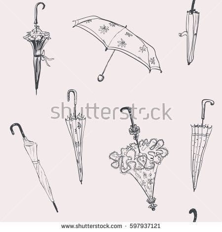 Closed Umbrella, Umbrella Tattoo, Umbrella Drawing, Sketching Tips, Custom Playing Cards, Harry Potter Tattoos, Vintage Umbrella, Friendship Tattoos, Cute Doodles Drawings