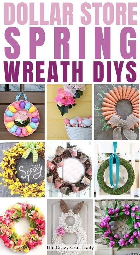 Spring Wreaths For Front Door Diy, Spring Wreath Ideas, Spring Wreaths For Front Door, Easter Wreath Diy, Diy Spring Wreath, Summer Front Door Wreath, Easter Bunny Wreath, Spring Wreaths, Diy Spring