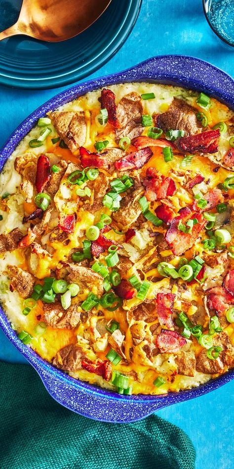 Twice-Baked Potato Casserole Twice Potatoes Casserole, Southern Living Twice Baked Potato Casserole Recipe, Twice Baked Potato Casserole Recipe Best, Southern Living Casseroles, Twice Baked Potato Casserole Recipe, Baked Potatoes Casserole, Twice Baked Potato Casserole, Potato Casseroles, Potatoes Casserole