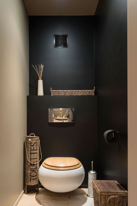 Small Toilet Design, Modern Shower Design, Wc Decoration, Toilette Design, Toilet Room Decor, Wc Design, Guest Bathroom Decor, Small Toilet Room, Toilet Room