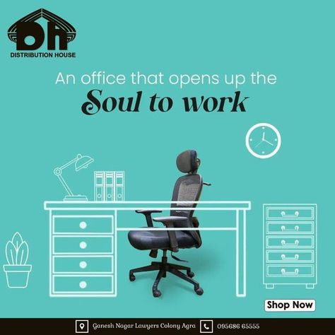 BEST FURNITURE IN AGRA | DISTRIBUTION HOUSE Office Chair Creative Ads, Linkedin Ideas, Hair Advertising, Social Media Campaign Design, Ads Poster, Furniture Graphic, Graphic Design Posters Layout, Christmas Advertising, Real Estate Marketing Design