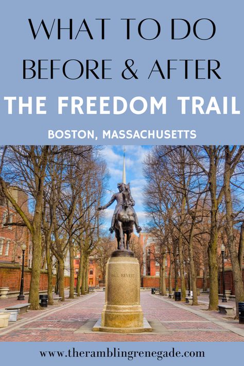 I've been wanting to visit the Freedom trail in Boston Massachusetts for so long! This day guide was super helpful for planning the ins and outs and where to eat. The Freedom Trail Boston, Boston Freedom Trail, Boston Activities, Boston Pictures, Freedom Trail Boston, Boston Travel Guide, International Travel Essentials, Boston Vacation, Boston Travel