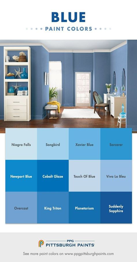 Pittsburgh Paint, Most Popular Paint Colors, Paint For Kitchen Walls, Kitchen Blue, Blue Ceilings, Popular Paint Colors, Wall Colour, Blue Paint Colors, Kitchen Paint Colors