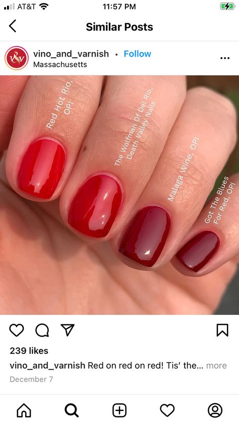 Red Hot Rio Opi Gel, Red Opi Dip Powder, Opi Dip Red Colors, Red Gel Colors, Opi Red Colors, Opi Red Dip Powder Nails, Dip Nails Red, Opi Red Nails, Red Dip Powder Nails