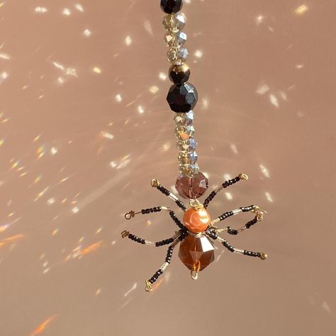 🕷🌞✨🌈 Beaded spider suncatcher Made by me... - Depop Spider Suncatcher, Spiders Halloween, Window Suncatchers, Beaded Spiders, Best Small Business Ideas, Halloween Spider, Small Business Ideas, Home Accessory, Spiders