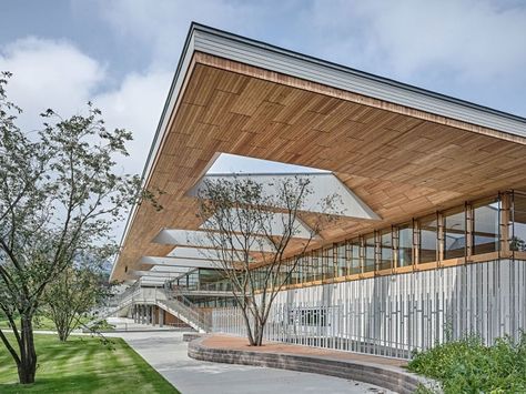 Heuried Sports Centre by EM2N in Zurich | Abitare Sports Centre, Steel Canopy, Sports Complex, Diagram Architecture, Urban Farming, International School, Built Environment, Concept Architecture, The Landscape