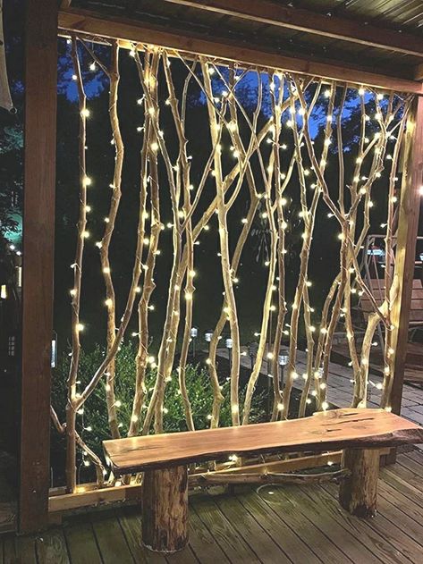 Lights In Wedding, Christmas Garden Decorations, String Lights In The Bedroom, Led Curtain Lights, Wedding Whimsical, Patio Pergola, Diy Furniture For Small Spaces, Furniture Small Spaces, Diy Furniture Hacks