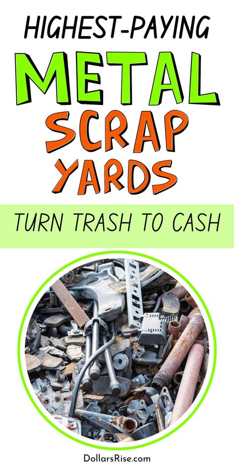 Tired of clutter and looking to make some extra cash? Discover the hidden value in your junk! Learn how to identify and sell the most valuable scrap metals. Scrap recycling is a great way to turn your unwanted items into cash. Use our list of the top 9 highest-paying scrap metal yards in the US. Find your local scrap yard and see what rates they offer for metals like iron, copper, and aluminum. Scrapping is a profitable side hustle. Declutter your home and turn scrap material into extra cash. Welding Projects To Sell, Scrap Metal Projects, Recycle Metal, Metal Recycling, Scrap Recycling, Scrap Gold, Bronze Fixtures, Selling Stuff, How To Recycle