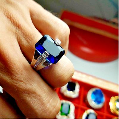 Blue Sapphire Rings For Men, Benelli 600i, Neelam Ring, Mens Sapphire Ring, Mens Ring Designs, Cut Rings, Turkish Rings, Blue Sapphire Studs, Rings Ideas