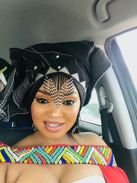 Xhosa Traditional Accessories, Xhosa Doek, Xhosa Bride, Xhosa Culture, Xhosa Traditional Attire, African Head Scarf, African Tops For Women, African Head Dress, Xhosa Attire