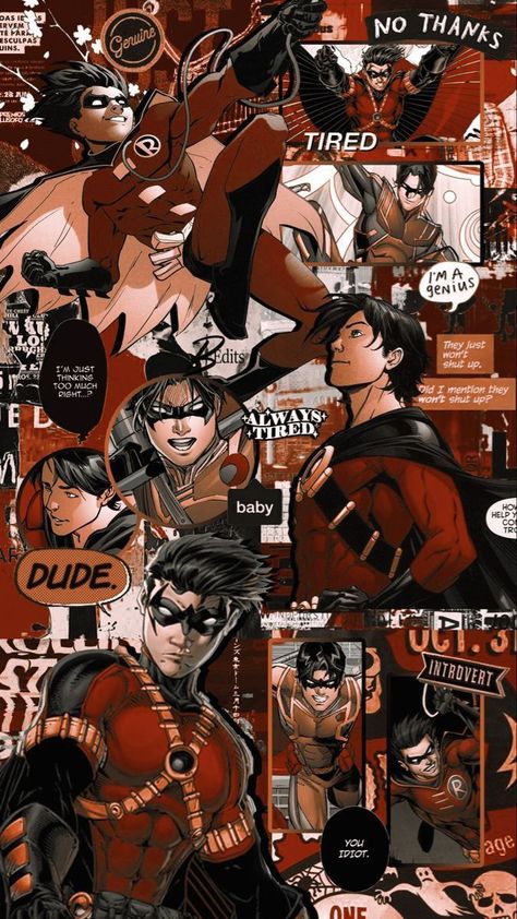 Tim Drake Red Robin, Robin Tim Drake, Robin Dc, Dc Comics Wallpaper, Univers Dc, Batman Wallpaper, Red Robin, Arte Dc Comics, Tim Drake