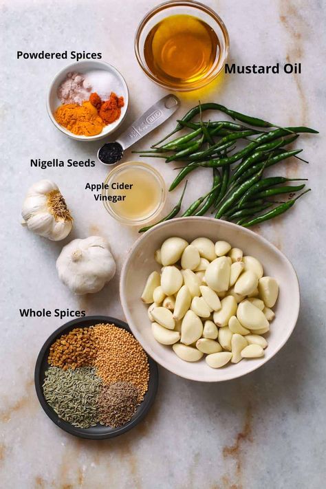 Garlic Pickle Recipe Indian, Garlic Pickle Recipe, Garlic Pickles, Indian Pickle Recipe, Indian Pickles, Yellow Mustard Seeds, Punjabi Style, Pickle Recipe, Pickled Garlic