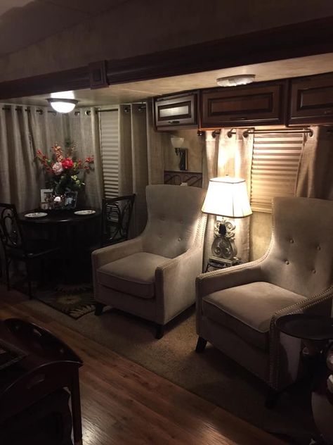 Luxurious Van, Rv Transformation, Motorhome Makeover, Travel Vehicles, A Frame Camper, Rv Living Room, Cozy Camper, Rv Decorating, Travel Trailer Decor