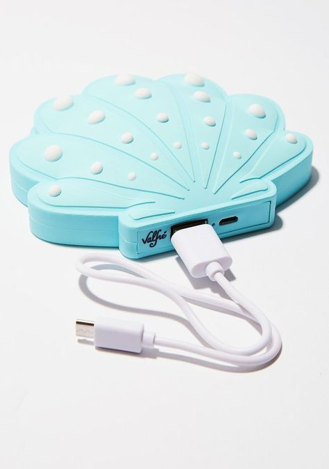 Cute Portable Charger, Pinterest Shop, Charger Portable, Power Bank Charger, Blue Shell, Girly Phone Cases, Cute Bedroom Decor, Cute School Supplies, Portable Power Bank