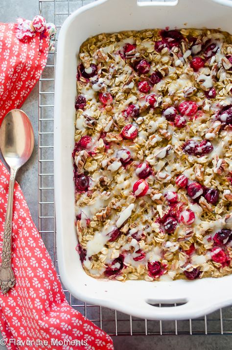 Healthy Weekly Meal Plan, Cranberry Baking, Christmas Brunch Recipes, Orange Cream Cheese, Healthy Foods To Make, Baked Oatmeal Recipes, Cream Cheese Glaze, Holiday Breakfast, Oatmeal Breakfast