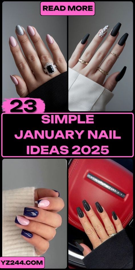 Simple Stylish Nails, Almond Nails For January, Nail Designs With Accent Nail, Simple Modern Nail Designs, January Nails Almond Short, January 2025 Nail Ideas, Nails Acrylic January Colors, Simple Gel Nail Designs Classy, Cute Nails For January 2024