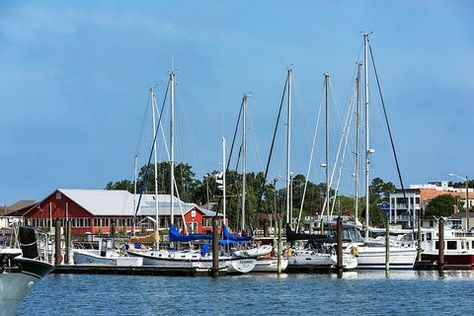 Sailboats docked in Cape Charles Harbor... Summer Vacation Bucket List, Cape Charles Virginia, Vacation Bucket List, Prettiest Beach, Cape Charles, Mustang Island, Harbor Town, Sullivans Island, Ocean Springs