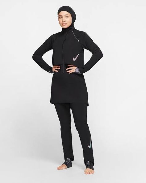 Nike Hijab, Coverage Swimsuit, Full Coverage Swimsuit, Yoga Outfit, Women Nike, Women's Blazers, Muslim Outfits, Womens Blazers, Sportswear Women