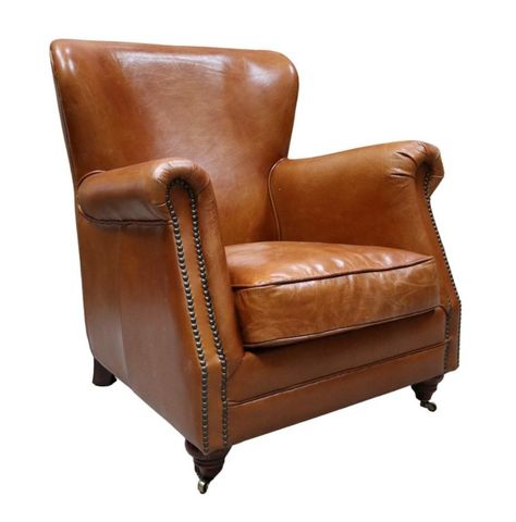 Leather Armchair Living Room, Tan Leather Armchair, Tan Leather Chair, Brown Leather Armchair, High Back Armchair, Contemporary Armchair, Furniture Dimensions, Leather Accent Chair, Timeless Luxury