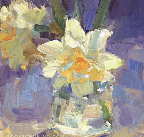 Narcissus Flower Painting, December Birth Flower, Abstract Tree Painting, Iris Painting, Narcissus Flower, Still Lifes, Painting Workshop, Abstract Tree, Oil Painting Flowers