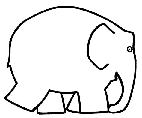 Elmer+blank.gif (1600×1327) Preschool Elephant Crafts, Elmer The Elephant, Asiatic Elephant, Elephant Template, Elmer The Elephants, Elephant Outline, Elephant Clipart, Elephant Crafts, Elephant Coloring Page