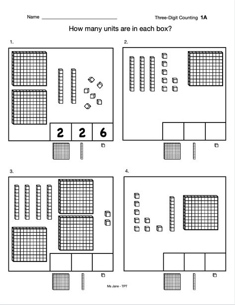 Base Ten Worksheets, Capacity Worksheets, Base 10 Blocks, Place Value Worksheets, All About Me Preschool, Math Place Value, 1st Grade Math Worksheets, Base Ten, Homeschool Math