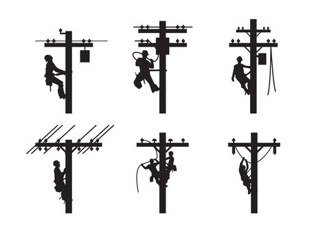 Lineman Silhouette Vector. Choose from thousands of free vectors, clip art designs, icons, and illustrations created by artists worldwide! Lineman Cricut Ideas, Electrical Lineman Tattoos, Lineman Svg Free, Lineman Silhouette, Lineman Tattoos, Lineman Svg, Electrical Lineman, Line Man, Svg Shirts