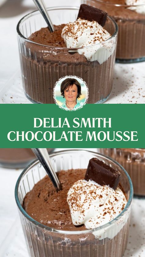 Delia Smith Chocolate Mousse Delia Smith Recipes, Delia Smith, Chocolate Mousse Recipe, Scottish Recipes, Rich Desserts, Bittersweet Chocolate, Chocolate Mousse, Delicious Chocolate, Dark Chocolate