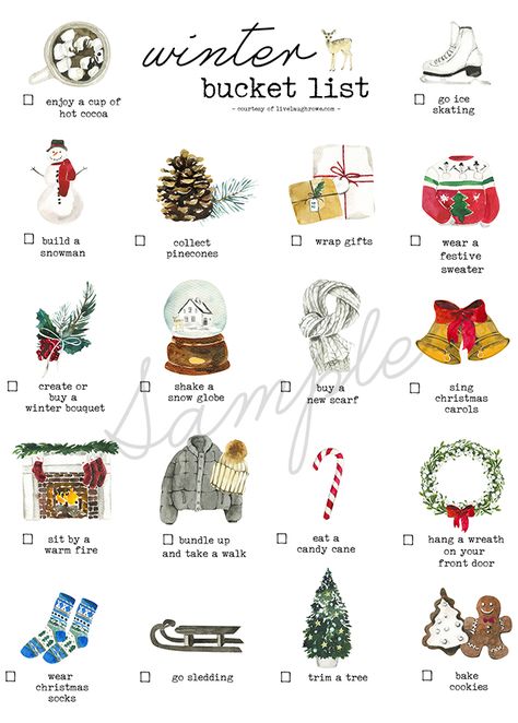 It’s time to grab your coats and scarves to start tackling this Winter Bucket List. Before we know, Christmas will be here. ’Tis the Season! Print yours at livelaughrowe.com Freetime Activities, Glume Harry Potter, Christmas Bucket List, Christmas Bucket, Winter Bucket List, Winter Bouquet, Christmas Snow Globes, Christmas Feeling, Christmas Mood