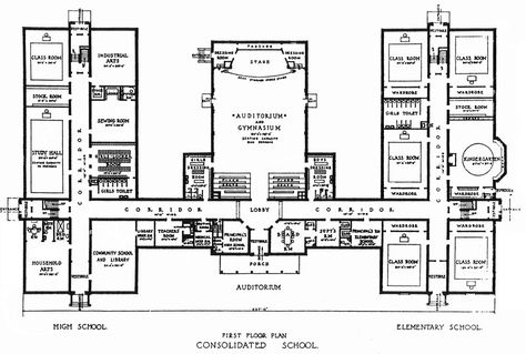 School Building Plans, Elementary School Architecture, School Floor Plan, High School Plan, School Floor, School Building Design, Plan Floor, Concept Model, Secondary Classroom