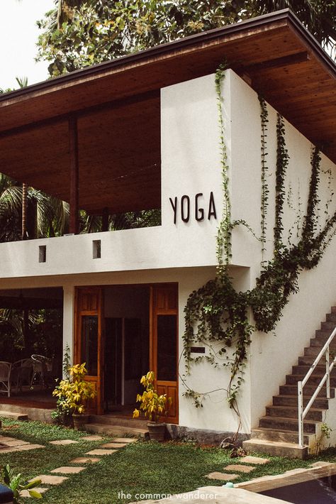 Where jungle meets the sea: our guide to Hiriketiya, Sri Lanka Yoga House Design, Yoga Building Architecture, Rooftop Yoga Studio, Yoga Shala Design Outdoor, Yoga Place Design, Sri Lanka Villa, Yoga Studio And Cafe, Yoga Studio Exterior, Hiriketiya Sri Lanka