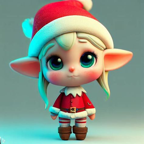 cute christmas elf char 3d octane render - Creador de imágenes de Microsoft Bing Christmas Elf Art, Ink Tober, Elf Cartoon, Elf Design, Elves Fantasy, Elf Art, Octane Render, Character Animation, Anime Christmas