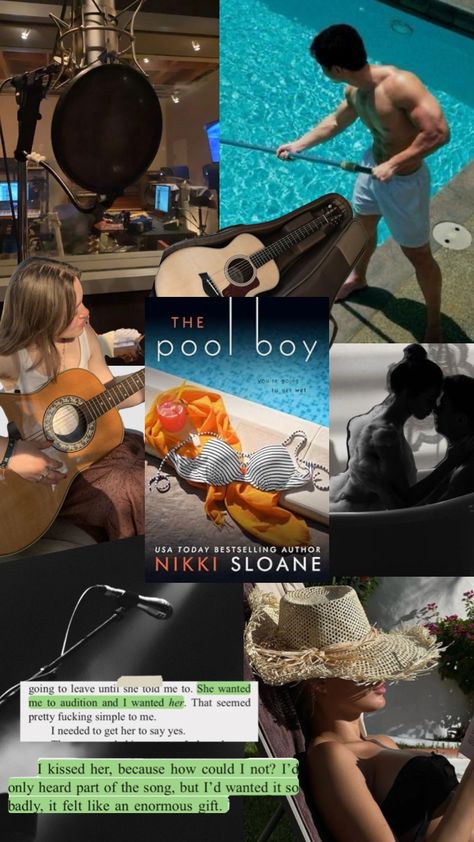 The Pool Boy (Nashville Neighborhood, Book 2) by Nikki Sloane. Erika Graham and Troy Osbourne #fyp #books #bookaesthetic Nikki Sloane, Pool Boy, Romantic Books, Book Fandoms, Book Aesthetic, The Pool, Book Journal, Romance Books, Book Worms