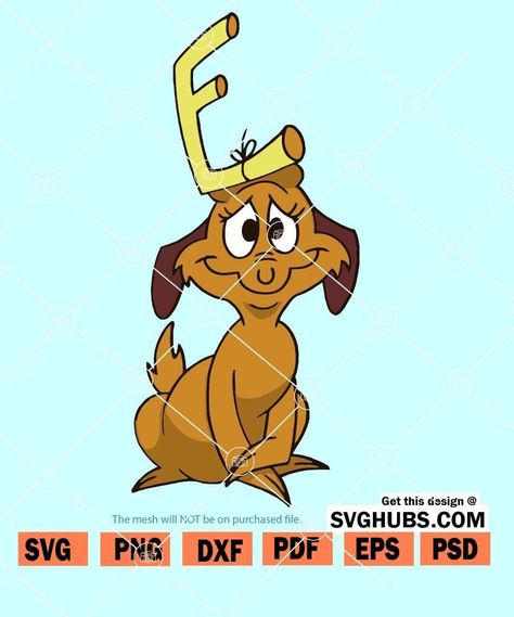 Max Grinch Dog, Grinch Max The Dog, Max From The Grinch, Grinch Craft, Grinch Dog, The Grinch Svg, Grinch Crafts, Svg Grinch, Grinch Svg