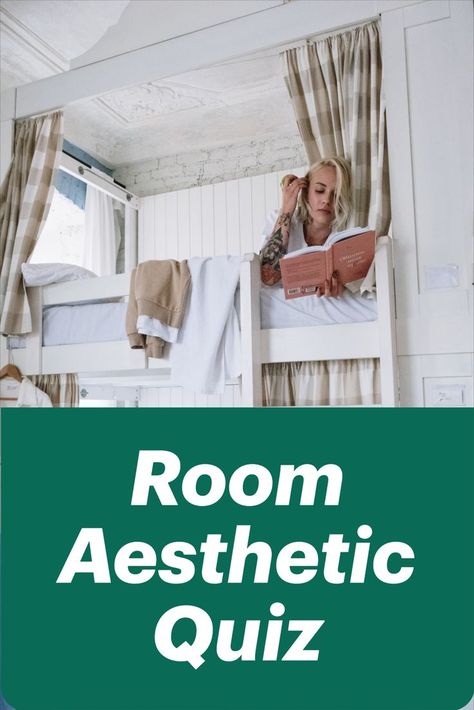 Struggling to decide how to decorate your bedroom? Discover your room aesthetic by taking this quiz. You'll get furniture ideas for your room or dorm. It even includes storage solutions and room inspiration. What Aesthetic Am I, My Room Aesthetic, True Aesthetic, Ideas For Your Room, Tidy Bedroom, Aesthetic Quiz, Tidy Room, Decorate Your Room, Bedroom Aesthetic