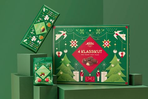 Kalev Seasonal series 2021 on Behance Winter Packaging Design, Christmas Box Design Packaging, Christmas Packaging Design Inspiration, Christmas Hampers Packaging, Chocolate Design Packaging, Christmas Package Design, Christmas Box Design, Holiday Packaging Design, Christmas Packaging Design