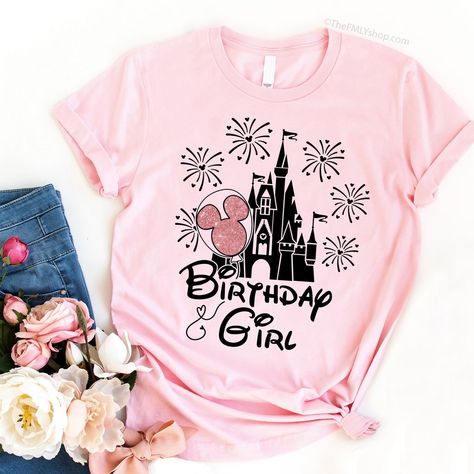 Disney World Birthday, Family Disney Shirts Matching, Disney Birthday Shirt, Disney 2023, Disneyland Birthday, Vacation 2023, Disney Trip Shirts, Reunion Ideas, Disneyland Shirts