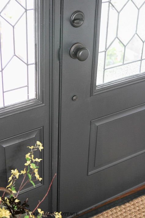 Painted Front Door Front Door Colors Inside, Inside Front Door Colors, Painting Inside Of Front Door, Interior Front Door Color Entryway, Paint Inside Of Front Door, Painted Interior Front Door, Interior Front Door Color, Indoor Door Colors, Foyer Door