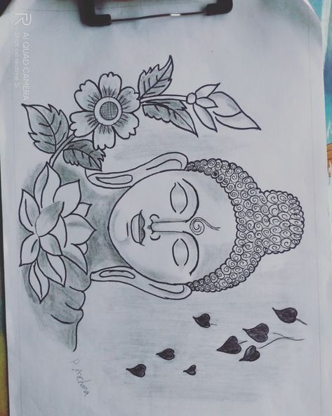 Buddha Drawing Simple, Apj Abdul Kalam Drawing Easy, Buddha Pencil Sketch Art, Apj Abdul Kalam Drawing, Goddesses Drawing, Abdul Kalam Drawing, Buddha Pencil Sketch, Simple Pencil Drawing Images, Aari Work Designs Pattern Hand Embroidery